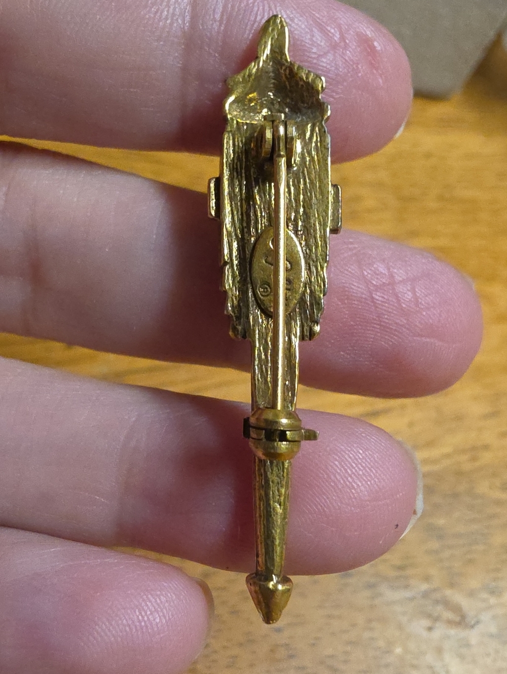 Vintage Goldette Victorian Revival Lantern Brooch - Picture 5 of 6